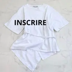 アンスクリア エプロン デザイン 半袖Tシャツ 白Tシャツ　変形