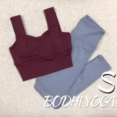 ワイン×ブルーSスポーツブラトップu0026レギンス ヨガウェア上下2点セット パンツ