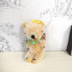 新品未使用◆人気作家クマナミさま 頭にチョウチョが止まったくまちゃん◆