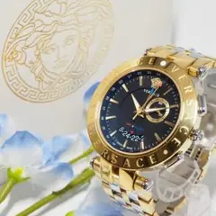 新同品 ヴェルサーチ VERSACE GMT メデューサ 腕時計 箱 H147