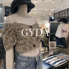 【美品】GYDA レオパードコルセットオフショルTOPS