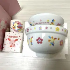 レア！　ウサハナ　どんぶり　サンリオ 最終価格 サンリオ ウサハナ 蓋付き どんぶり - メルカリ