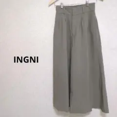 INGNI イング ガウチョパンツ シンプル 無地 カーキ 【M】
