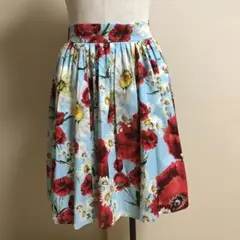 【美品】DOLCE u0026 GABBANA スカート 花柄 総柄 マルチカラー S