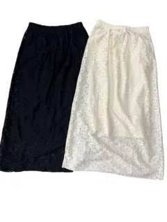 ２枚セット⭐️しまむら addCOLOR×NOOOON レーススカート