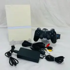 動作品　PS2 SCPH-77000 本体 一式 コントローラー 薄型