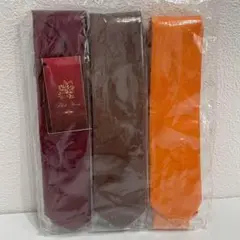 ネクタイセット3本 ナロータイ 無地6cm 細 オレンジ ブラウン ワインレッド