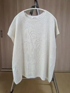 le collet アイボリー 半袖ニット