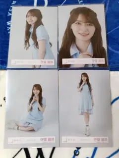 櫻坂46　守屋麗奈　ポロシャツコーデ　生写真　コンプ