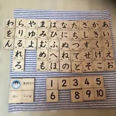 【匿名配送】ひらがな・アルファベット・数字　積み木　ケース無し