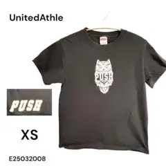 ★美品★ UnitedAthle PUSH フクロウ Tシャツ XS ブラック