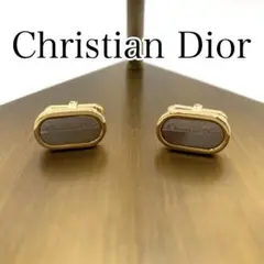 美品　Christian Dior カフリンクス ゴールド×シルバー　ロゴ入り