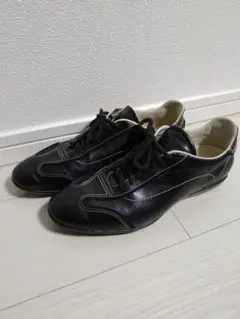 Santoni サントーニ レザースニーカー ブラック サイズ6.5