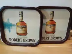 ブリキ　トレイ　ROBERT BROWN ウイスキー★2個セット