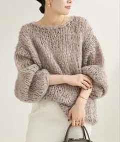 23AW plage HAND KNIT ジャンボタム　ニット レッド 23AW plage HAND KNIT ジャンボタム ニット レッド