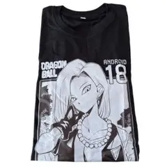 ドラゴンボール 黒 人造人間18号 オーバーサイズTシャツ XL ブラック