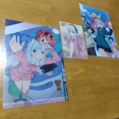 エロマンガ先生 　Ａ−４クリアファイル、２枚とＢ−６、１枚 合計３枚