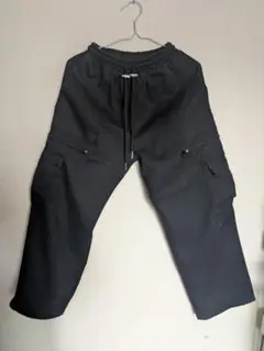 黒 ワークパンツ ジッパーポケット付き