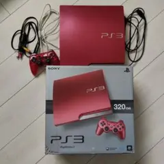 PS3 本体 320GB スカーレッ ト レッド 動作確認済み