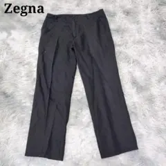 『Zegna』 ゼニア （F） チノパン 黒 ビジネス カジュアル 上質