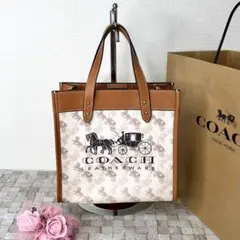 ☆新品☆COACH ハンドバッグ ショルダー 馬車ロゴ 白(小)