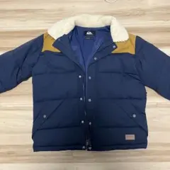 Quiksilver ボア襟付きダウンジャケット L/G ネイビー美品　破格!!