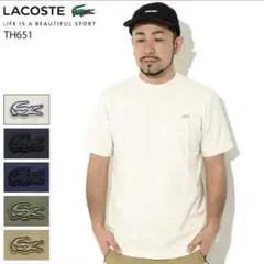 ラコステ　クリーム色　半袖tシャツ　US L