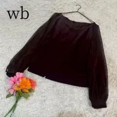 【ダブルビー/wb】【L】長袖カットソー　プルオーバー　シアー　コットン　無地