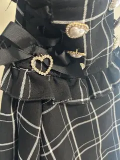 黒白チェック柄ミニスカート