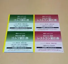 西武ホールディングス ゴルフ割引券×2