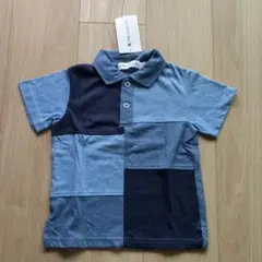 新品タグ付き　THE SHOP TK パッチワーク ポロシャツ 100cm
