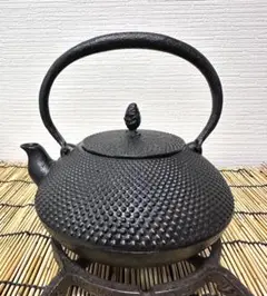未使用品 南部釜師　龍敏堂造　鍛治打袋鉉 肌文様 斑紫銅蓋 lucia様売約済み m28097439728_1.jpg?1755672137