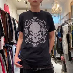 パンクロック y2k フェアリーグランジアーカイブ 髑髏プリント Tシャツ