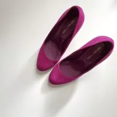 セルジオロッシ ラウンドトゥ ボルドー スウェード パンプス