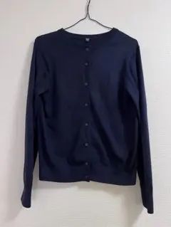 UNIQLOネイビーボタン付きカーディガン