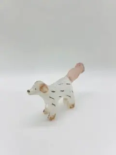 安達知江　犬　ガラスオブジェ