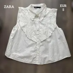 ZARA 刺繍ノースリーブシャツ