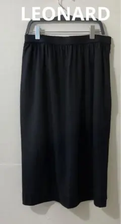 27)レオナールシルク混柔らかフレアスカート美品