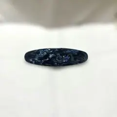 バレッタ　青系マーブル模様