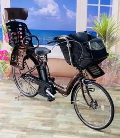4186 電動自転車ブリヂストン子供乗せ 26インチ ハイクオリティ ブラウン