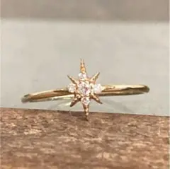 MIZUKI 14K スター 星 シシィスター リング 六芒星 ダイヤ