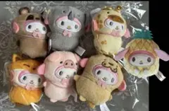 どうぶつ着ぐるみマスコット　フルーツ着ぐるみマスコット　マイメロ　7個セット