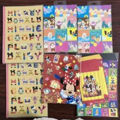 (8-61)ディズニーキャラクター ノートと付箋とレターセット