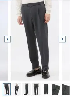 洋服の青山　スタイリッシュスラックス　w76 ネイビー系　新品タグ付き