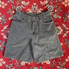 90s 炭黒フェード　ダック地　ショーツ　YKK USA