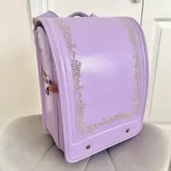 美品 ランドセル ラベンダー 紫 刺繍 アンティーク調