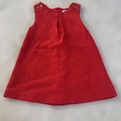 OBABI レッド ジャンバースカート 23M 秋冬用