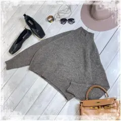 『H&M』ハイネック　セーター　ブラウン　Sサイズ