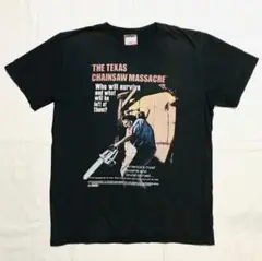 悪魔のいけにえ ポスター TシャツM レザーフェイス TCM ホラー映画Tee