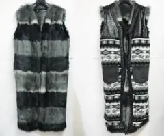 DIESEL リバーシブル ノースリーブ ファーコート